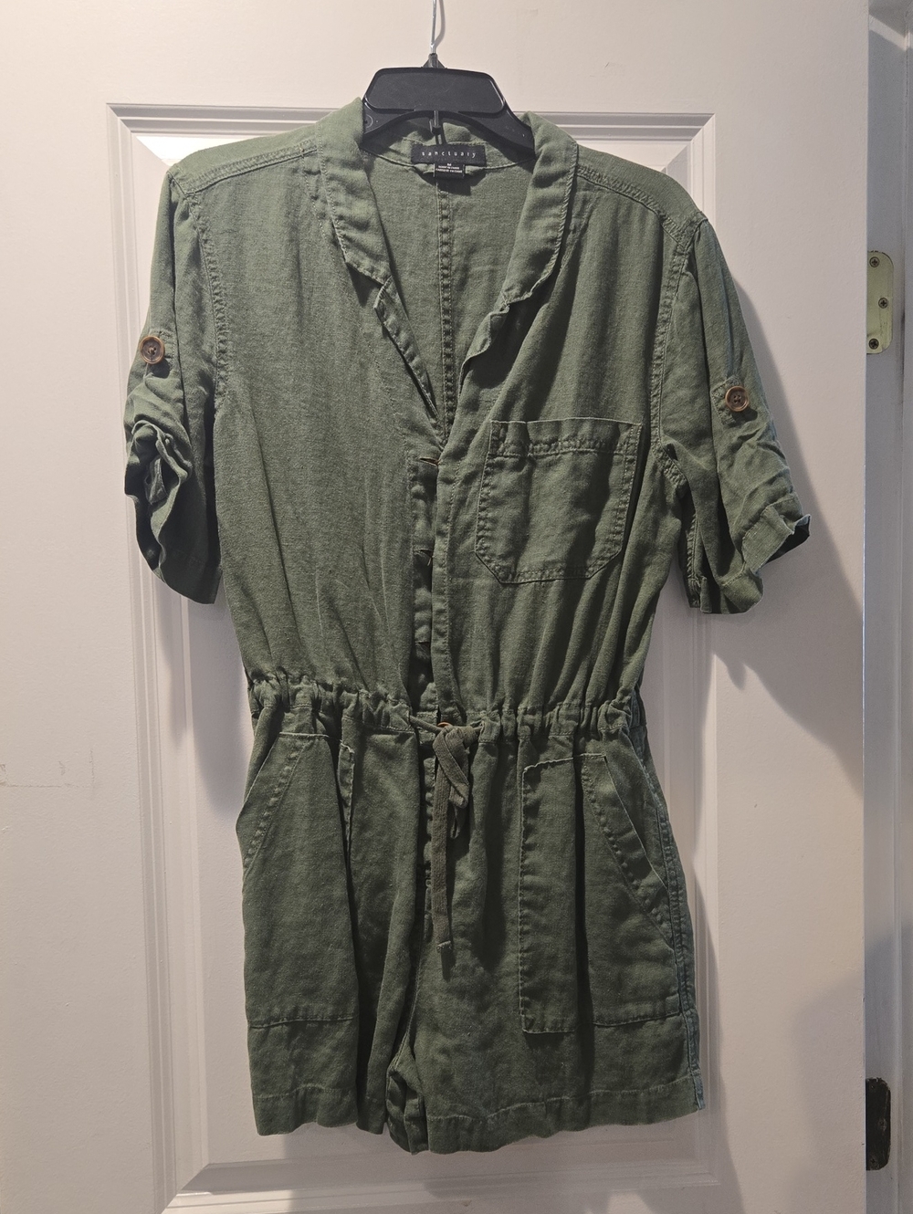 Sanctuary Olive Green Utility Romper